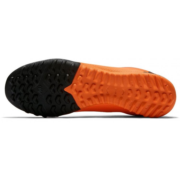 Nike Mercurial Vapor 12 Academy Comfortable Versatile TF (Rubber Studs) Non-Slip Durable Soccer Shoes Men Sneaker Orange AH7384-810