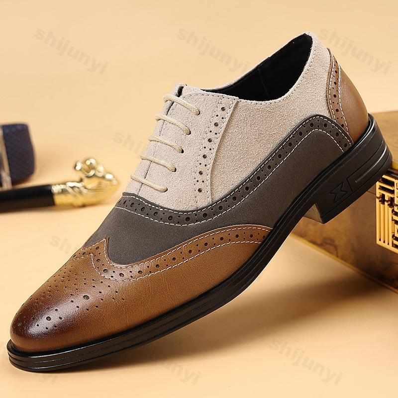 Men's Oxfords Shoes 2025 Formal Leather Shoes Pointed Toe Soft Bottom Business Casual Men Dress Shoes Male Office Wedding Party