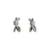 Knot diamond high-end temperament earrings niche design fashionable personalized earrings simple light luxury kink earrings women
