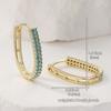 Knappe synthetische Türkis-Design-Creolen für Damen Exquisite Elegante Bankett U-Form Ohrringe Schmuck Zubehör