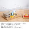 Jeantopia Acrylic Case for Figures and Miniatures, Protective Storage and Display with Wooden Base (Large)