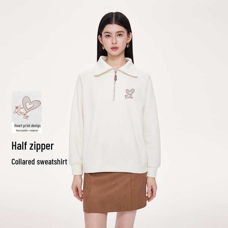 

FivePlus Women s Lapel Long Sleeve Sweatshirt L