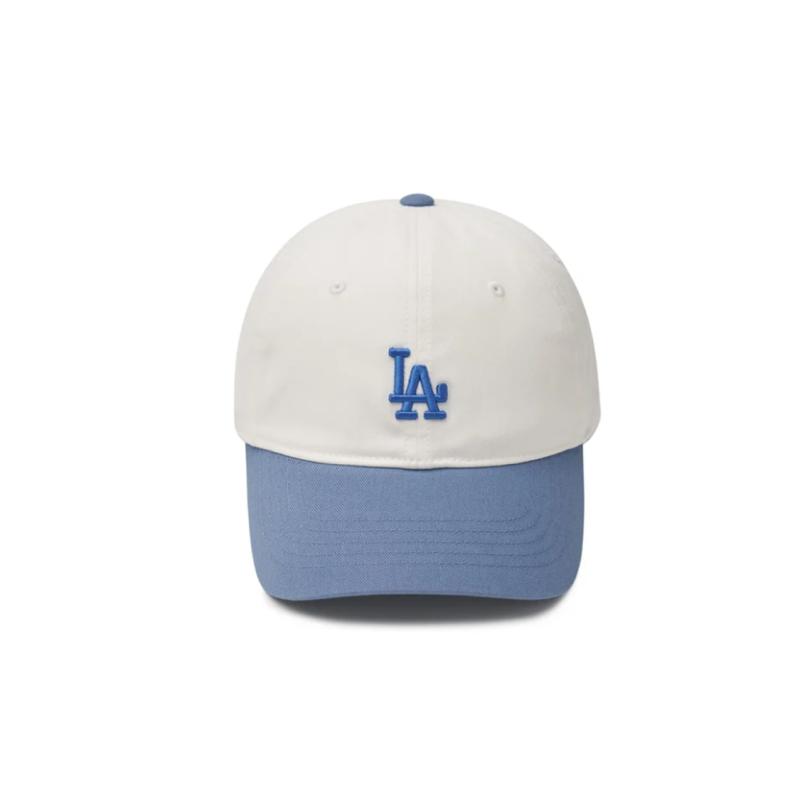 MLB Embroidered Pattern Elastane Baseball Caps Unisex Blue Fashion 3ACPV024N-07WHS