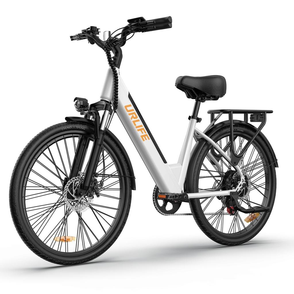 URLIFE E26 Adult E-bike All Terrain 36V13Ah/ 48V10.4AH Battery 350W Motor City Commuting Electric Bicycle 26 Inch City Tire Electric Bike With TowSeat