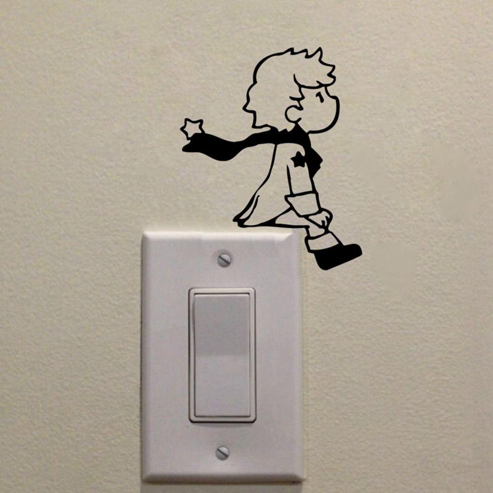 

Carved Prince Stickers 3D Wall Stickers Creative Decals Background Wall чорний