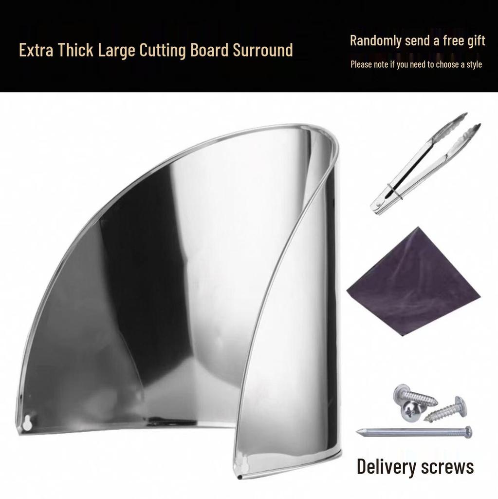 Stainless Steel Anti-Splash Cutting Board Baffle