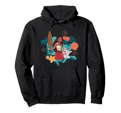 Disney Moana 2 Pua & Moana Floral Tropical Explorers Hoodie