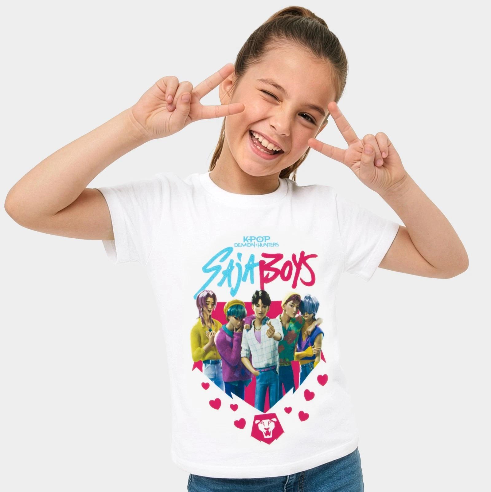 KPop Demon Hunters Saja Boys Children s T-shirt | KPop T Shirt For Girls | Girls KPop Tops 160