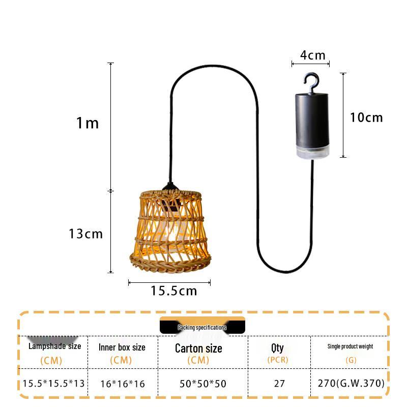 Dream Bubble Solar Rattan Pendant Light