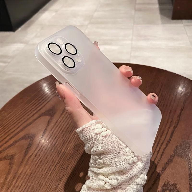 

Подходит для iPhone 16 Матовый полупрозрачный чехол для мобильного телефона Apple 15 ProMax Ультратонкий мягкий силиконовый противоударный 14 Защитный чехол iPhone11pro белый