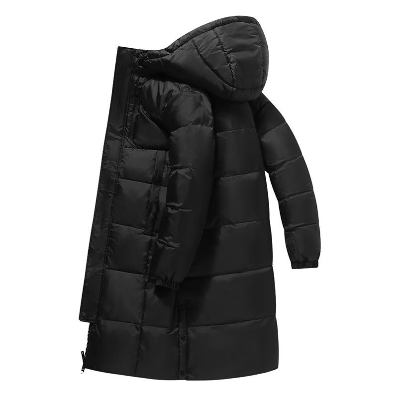 White duck down jacket men's new winter thickened hooded Hong Kong style ruffian handsome versatile loose down jacket