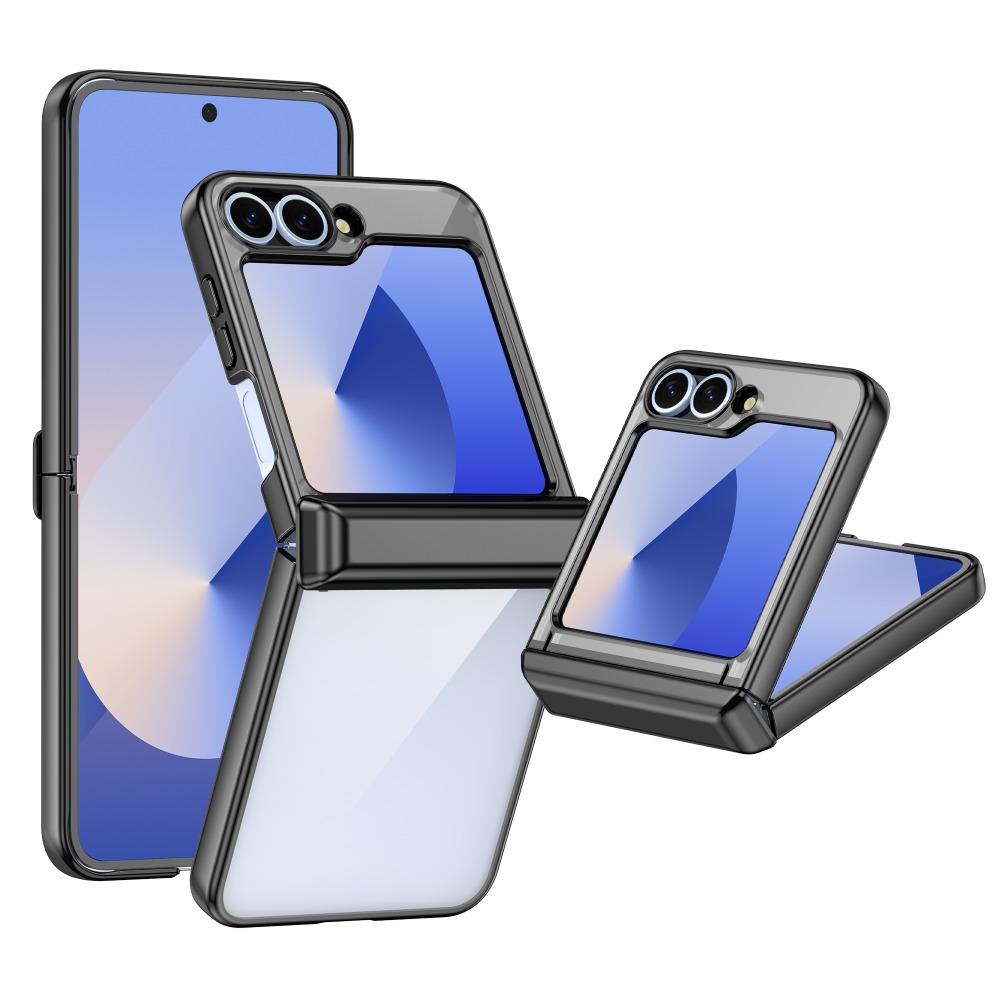 

Чехол для телефона из гальванического пластика для Samsung Galaxy Z Flip 6 5 4 3 Flip6 Flip5 Flip4 Flip3 5G Hinge Защитный прозрачный чехол For Samsung Galaxy Z Flip6