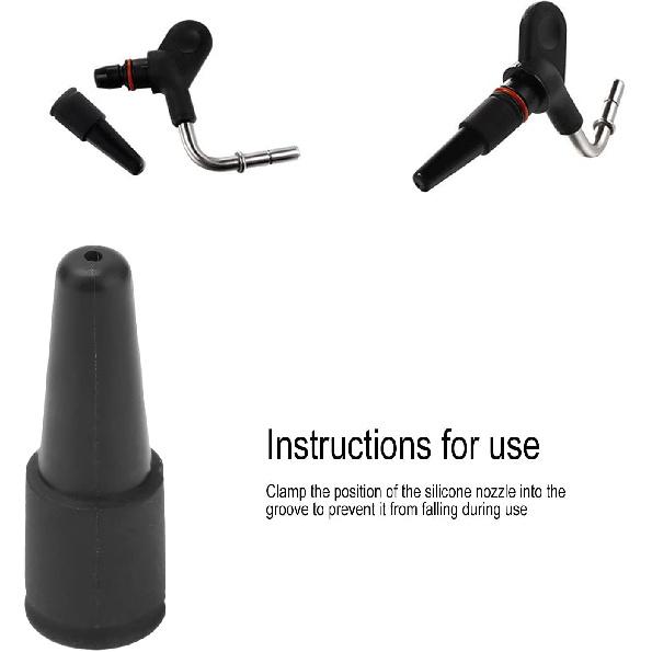 Dampfdüse Spitze Kaffeemaschine Milchaufschäumdüse, Kaffeemaschine Dampfdüse 1 Loch Silikon Milchaufschäumdüse Ersatz für DeLonghi Kaffee