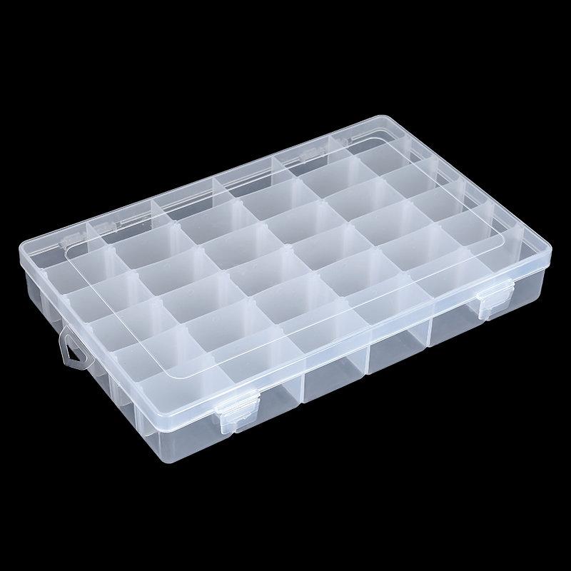 36 Grids Plastic Organizer Box Storage Container Jewelry Box with Adjustable Dividers for Beads Art DIY Crafts Fishing Tackles