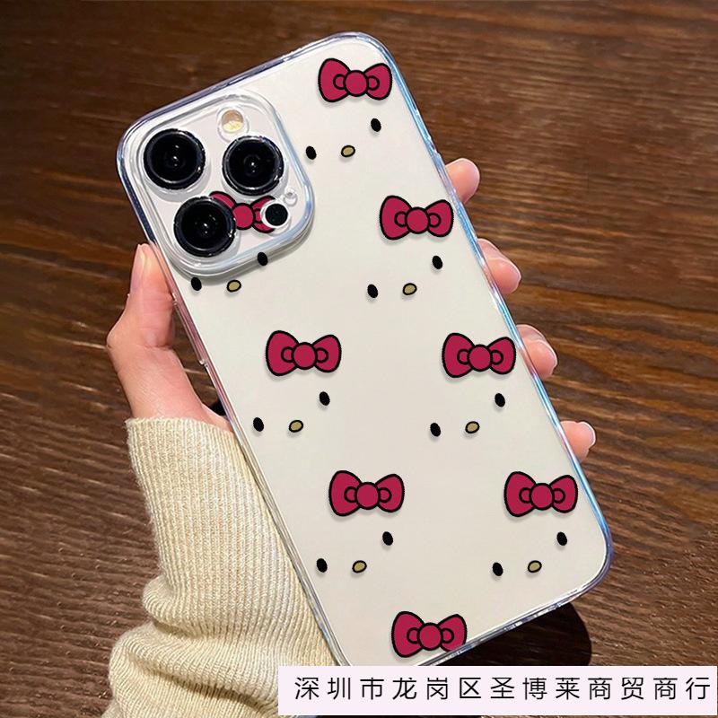 Full Screen KT Cat 11/12pro iPhone Case iPhone13/14/15 Transparent All-inclusive Xs Cartoon 16plus