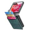 Etui na Motorola Razr 60 Ultra 5G z uchwytem na karty i podpórką, skórzany pokrowiec na tył o fakturze retro