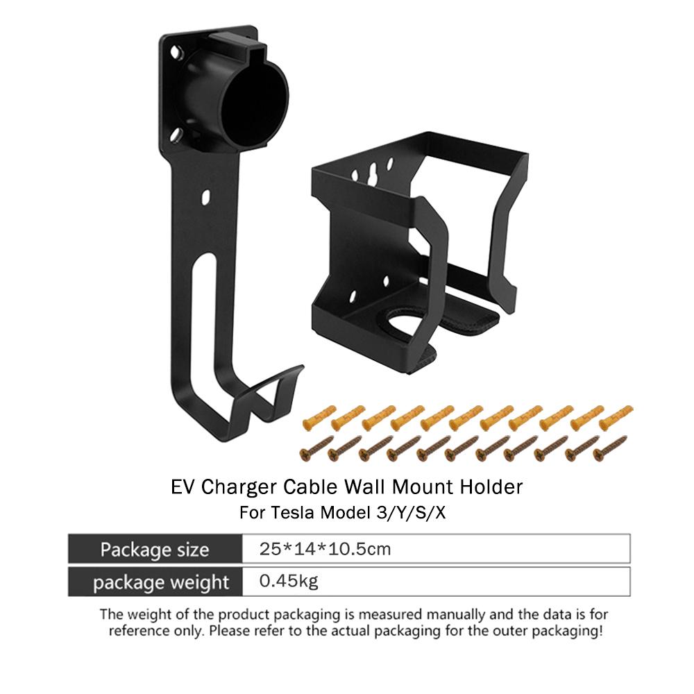 

EV Charger Cable Wall Mount Holder For Tesla Model 3 Y 2025 Accessories Charger Holder Connector Bracket For Model S X 2024 чёрный