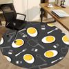 1pc Eggs Pattern Office Round Rug, Carpet for Office, Gaming, Lightweight Round Floor Mat Yy260205075