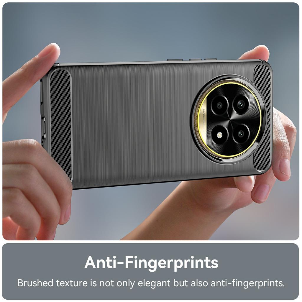 For Realme 13 Pro 5G (Global)/13 Pro+ 5G (Global) Case Carbon Fiber Texture TPU Brushed Phone Cover