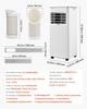 Portable Air Conditioner, 9000 BTU 2.6kW 3-in-1 Standing Cooling Ac Unit, LED Touch Panel & Remote Control, 24h Timer, Cooling/Dehumidifier/Fan Mode