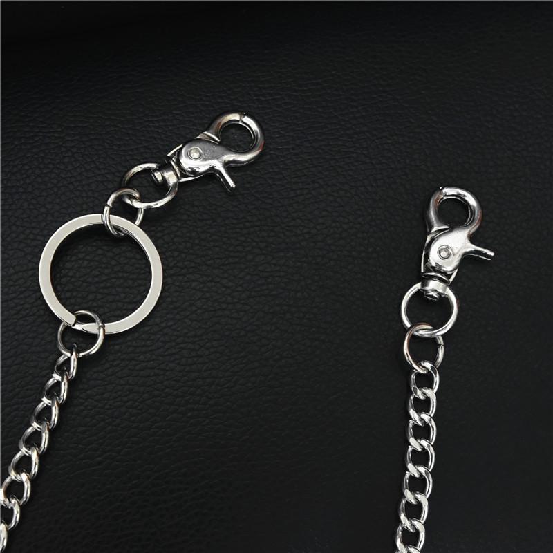 Trendy Versatile Round Bead Pant Chain Keychain with Alloy Buckle