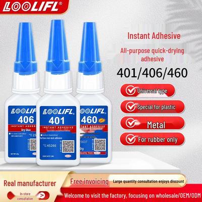 401 Quick-Drying Adhesive for Plastic, Metal, Ceramic & Shoes - Instant 460 Glue