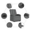 Vidaxl Lift-up Massage Chair, Electric, Reclining, Dark Grey