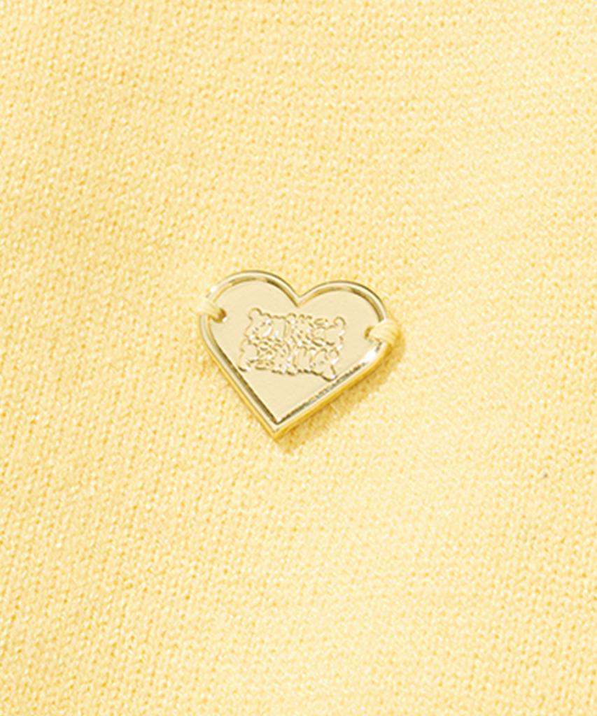 Knitted (W) Basic Essential Washable V-Neck Cardigan Yellow