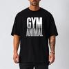 Gym Animal Running T-shirts Mens Oversized Drop Shoulders Half Sleeve T Shirt Summer Quick Dry Mesh Clothing Fitness Loose Shirt