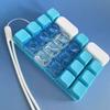 9-key 24-key Finger Button Toys Plastic Keycap Antistress Toys Keyboard Key Chain  for Adults Kid