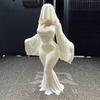 A 12cm ghost ornament, 3D printed white dress ghost decoration, funny Halloween indoor and outdoor decoration