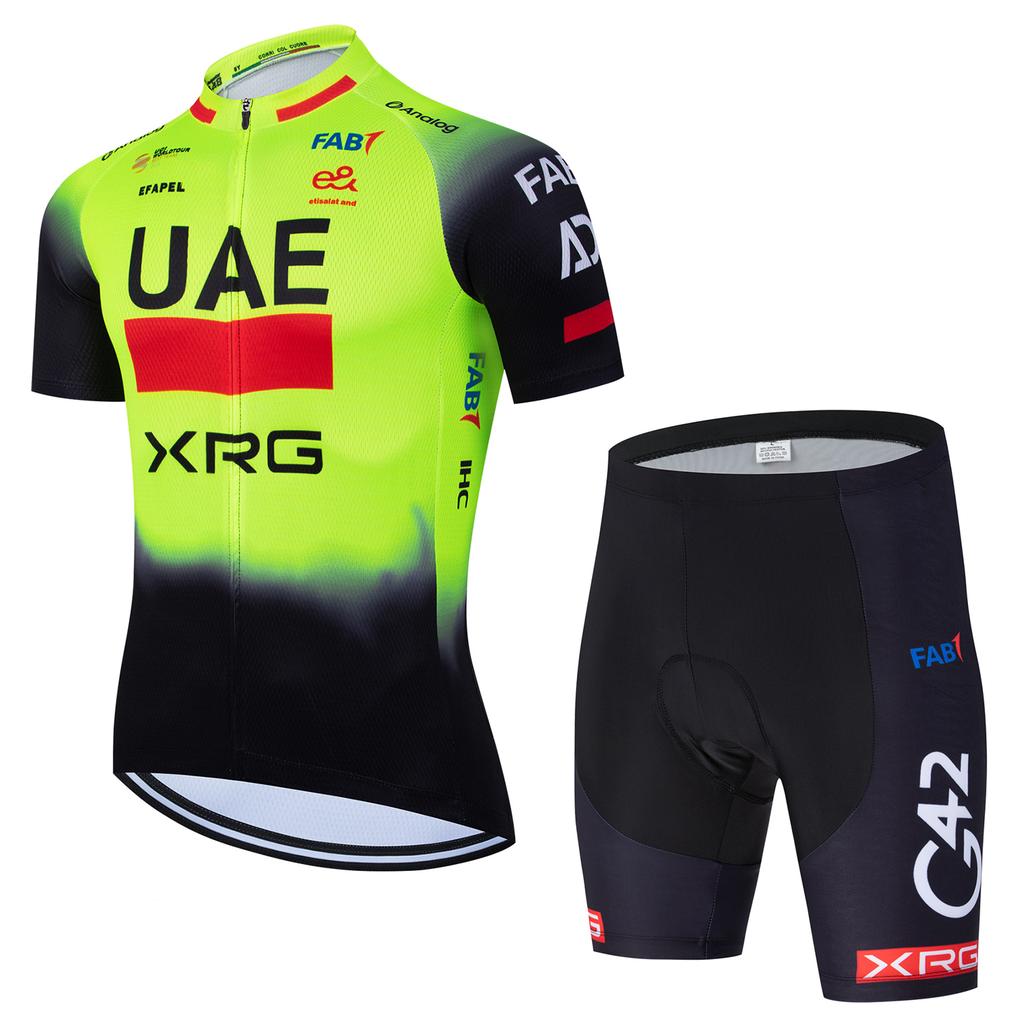 2026 Men's UAE Cycling Jersey Set classic MTB Cycling Bib Shorts Kit Reflective Bike Clothes Bicycle Maillot Cycling Clothing