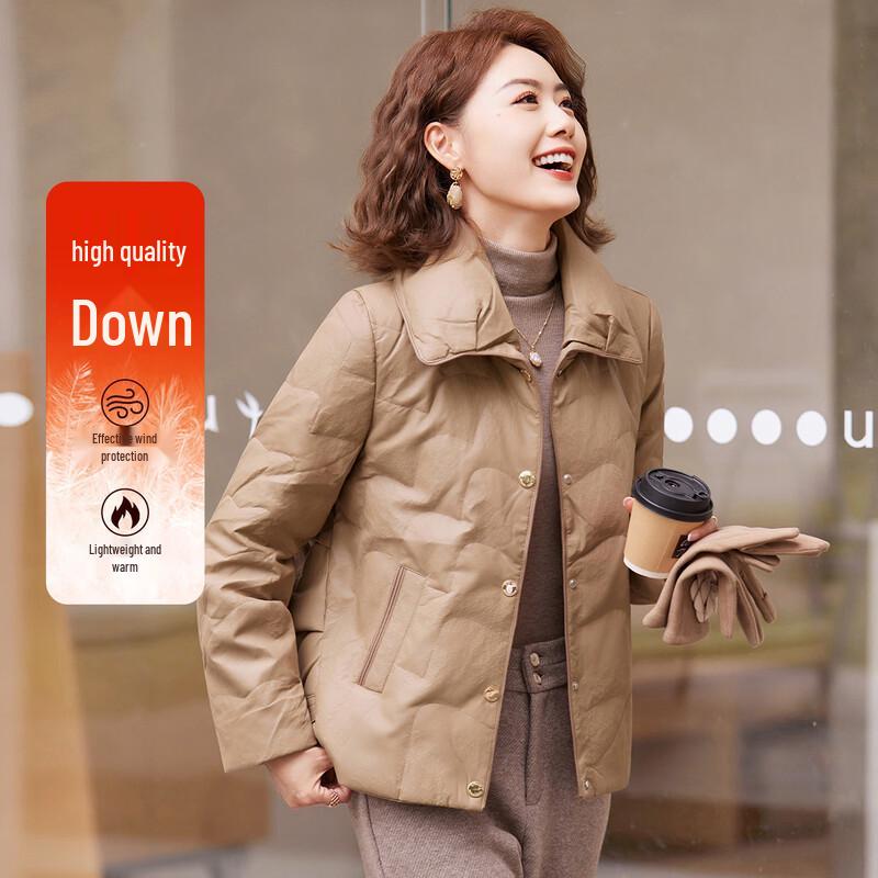 Pasteur Women's Lightweight Faux Leather Down Jacket
