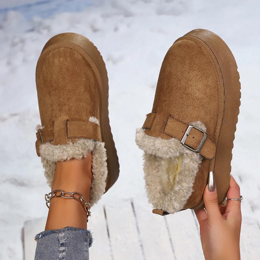 Fashion 2025 New Women Platform Boots Outdoor Cotton Slippers Luxury Winter Women Warm Shoes Fashion Retro Boots Women Zapatos De Mujer