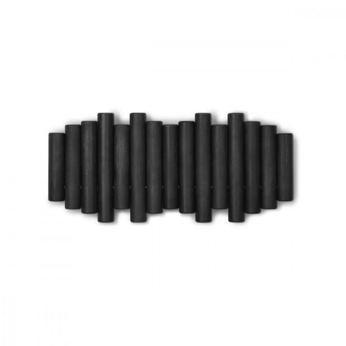 Porte-manteaux - Umbra - Piquet - 5 crochets - Noir - Bois massif