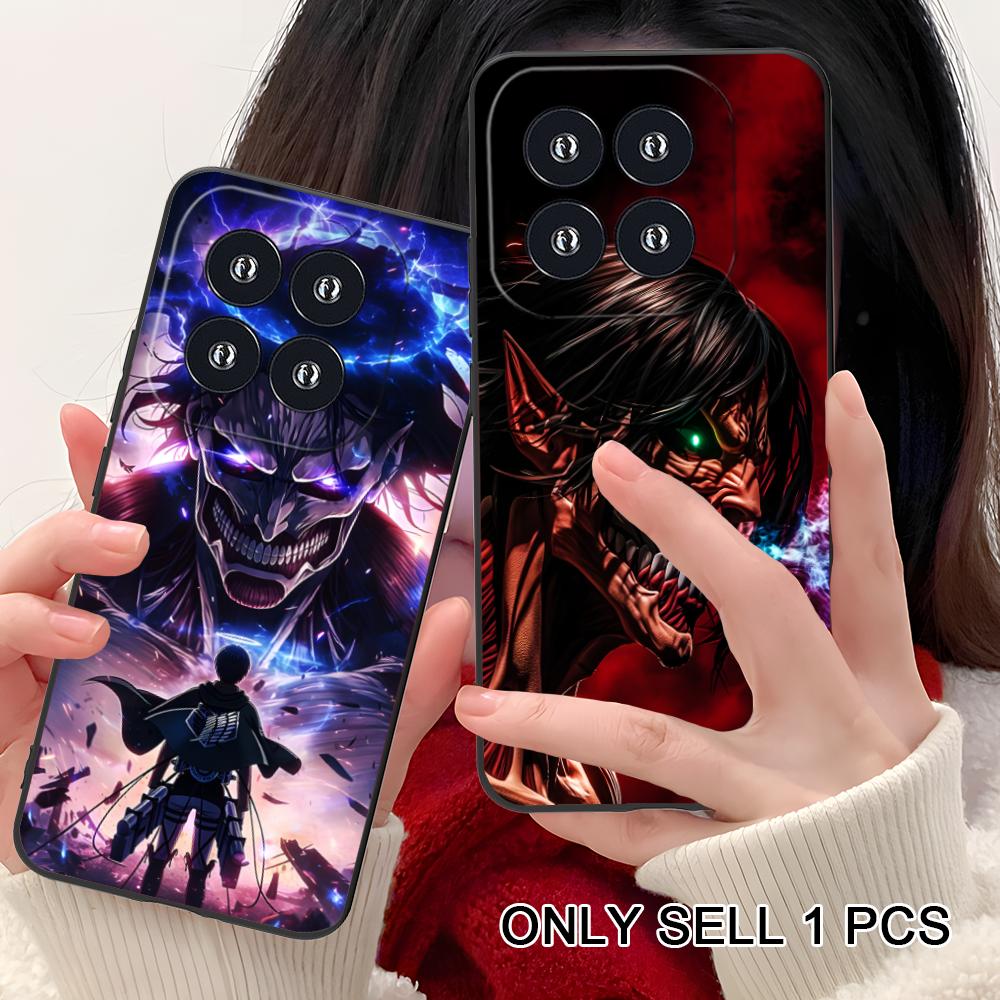 AOT Eren Yeager Matte TPU Mobile Phone Case for Xiaomi 15 14 13 12 Mi 11 T Ultra Lite Pro S X 5G Colorful Printing Cover