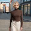 Cinemore Women's Sweater Solid Oversize Casual Pullovers Shirt Warm High Neck Basic Knitted Jumper Cashmere Bottoming Top