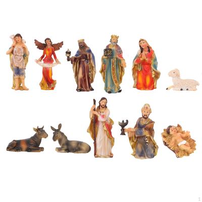 11x Krippenset, religiöse Figur, Jesus-Statue, Skulpturen, Skulptur für Zuhause