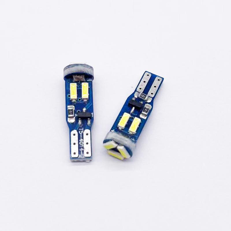 20/10/2pcs T5 LED Bulbs W3W W1.2W 70 73 74 Auto Dashboard Gauge Lamps Car Interior Light Warning Indicator Instrument Lights 12V Dome Lights 6