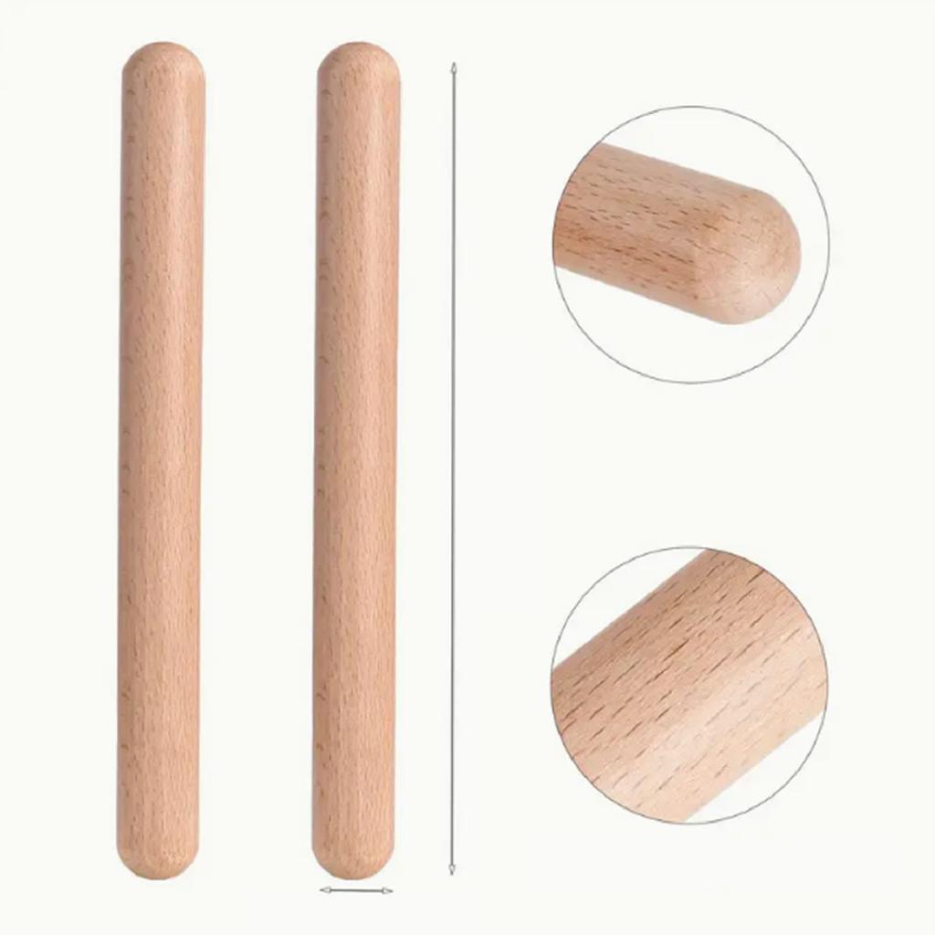 1 pár dřevěných rytmických tyček - Klasické dřevěné klávy Perkusní hudební nástroje pro výcvik