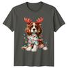 Christmas Cavalier King Charles Dog Reindeer Antlers Lights Unisex Unisex Graphic