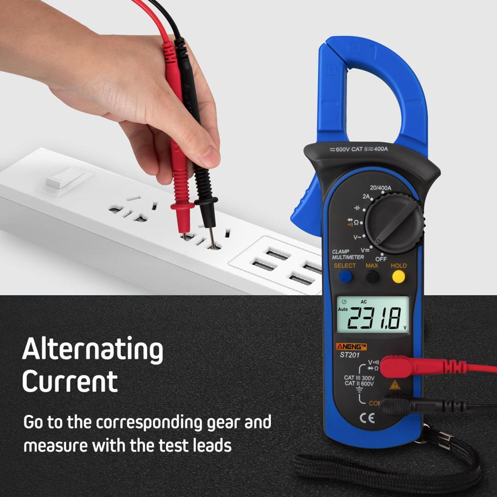 4000 Counts Auto-Ranging Clamp Meter, Digital with Amp,, and Resistance Test