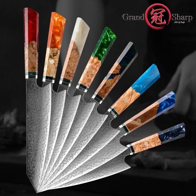 Chef Knife 8.2 Inch 67 Layers Damascus Steel Kitchen Knives Cooking Tools Professional Cleaver Slicing Knives vg10 Japanese Kitchen Knives GRANDSHARP