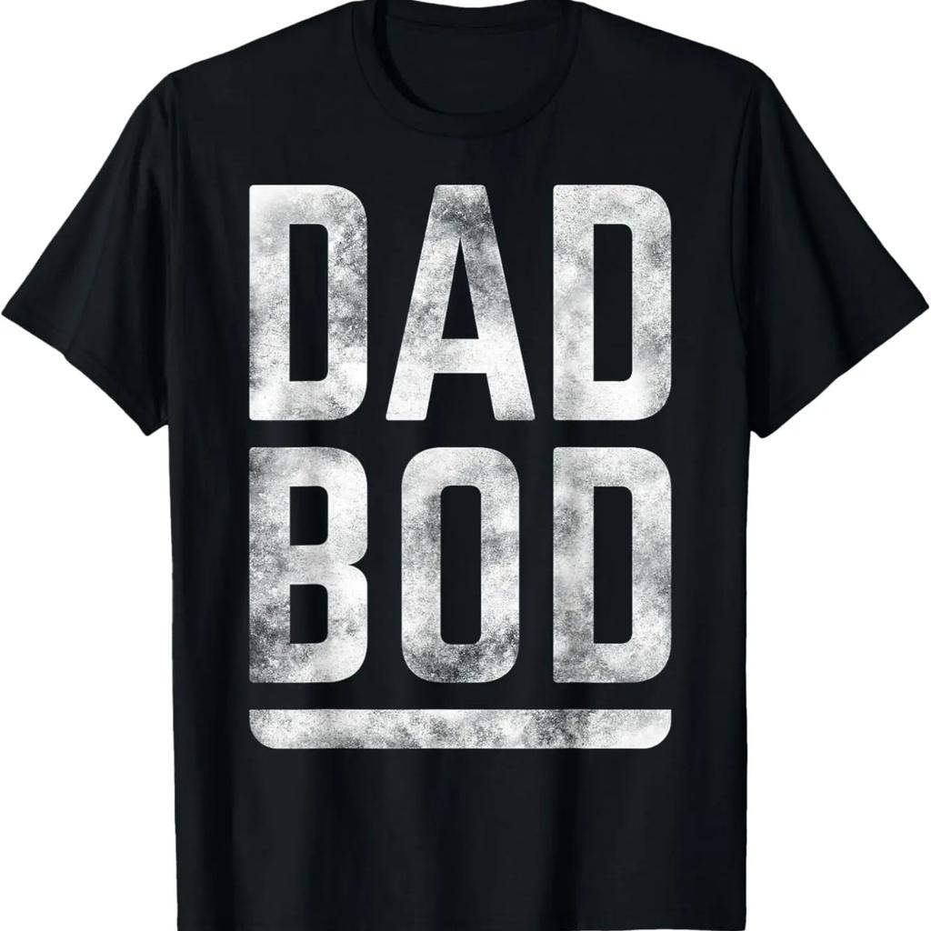 Father's Day Dad Bod Bold Distressed Text T-Shirt