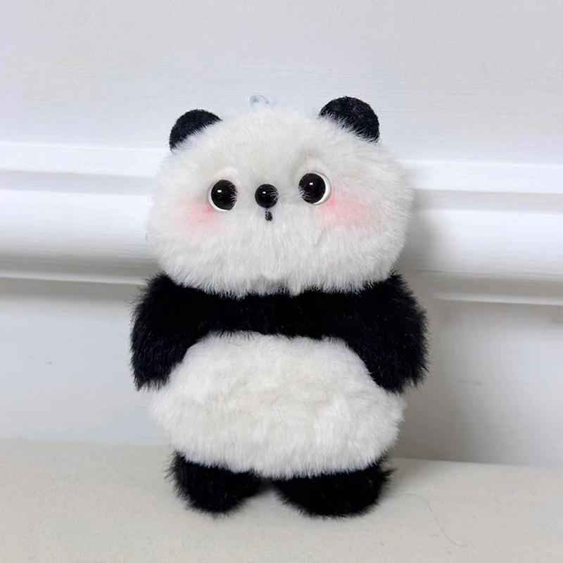

Ручная работа DIY Милый кулон в виде панды Плюшевый материал Сумка с пищалкой Маленькая куколка Подарок на день рождения 12cm
