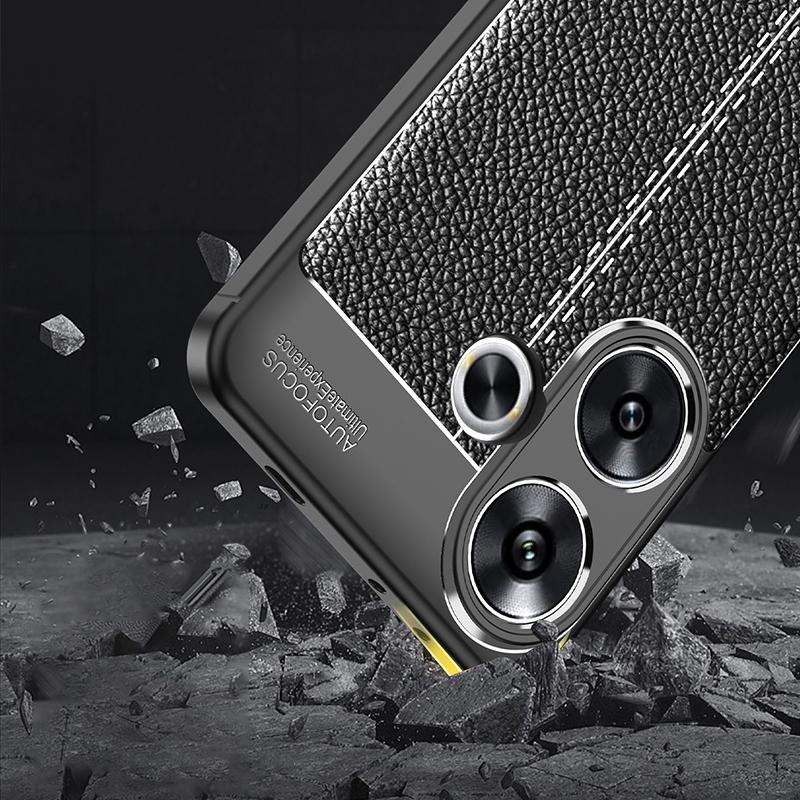 Für Xiaomi Redmi Turbo 3 5G/Poco F6 5G Handyhüllen Rutschfester Griff Litschi-Textur TPU-Schale