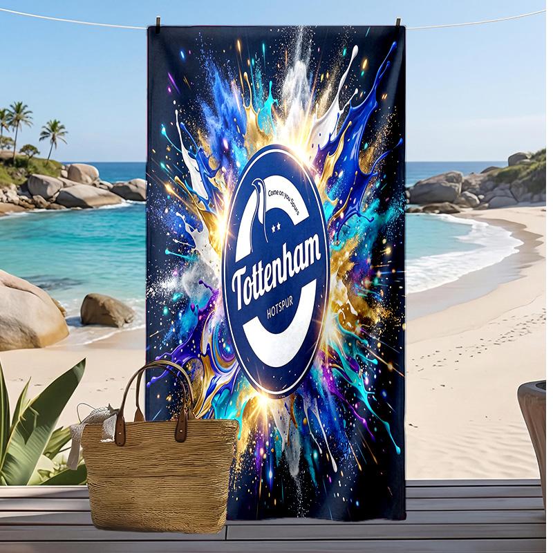 Tottenham Hotspur Printed Beach Towel Quick Dry Soft TowelPortable Large Rectangular Beach Blanket for Travel Swimming Pool