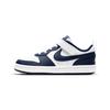 Court Borough 2 White Blue Low Top Skateboard Shoes Children Aged 3 7 Years Old BQ5451-107