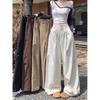 Kumikumi Idle Style Solid Drape High Waist Casual Pants Women Autumn Versatile Loose Slimming Wide Leg Pants Trousers