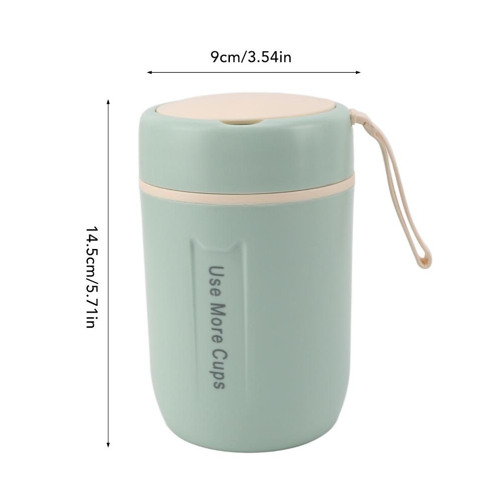 600ml Thermal Soup Cup Safety Cover Food Container Portable Insulated Food Jar  For Travel